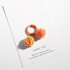 Cute Persimmon Keychain: Cartoon Orange Pom-pom Charm for Bags & Gifts