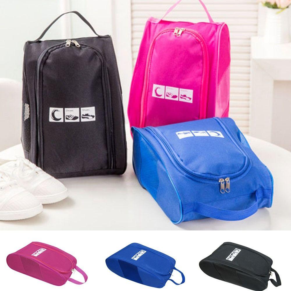 

Dual Zipper Sneakers Boot Storage Bag Lightweight Shoes Organizer for Travel синий