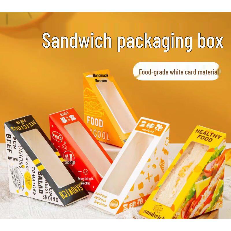 Triangular Transparent Sandwich Packaging Box