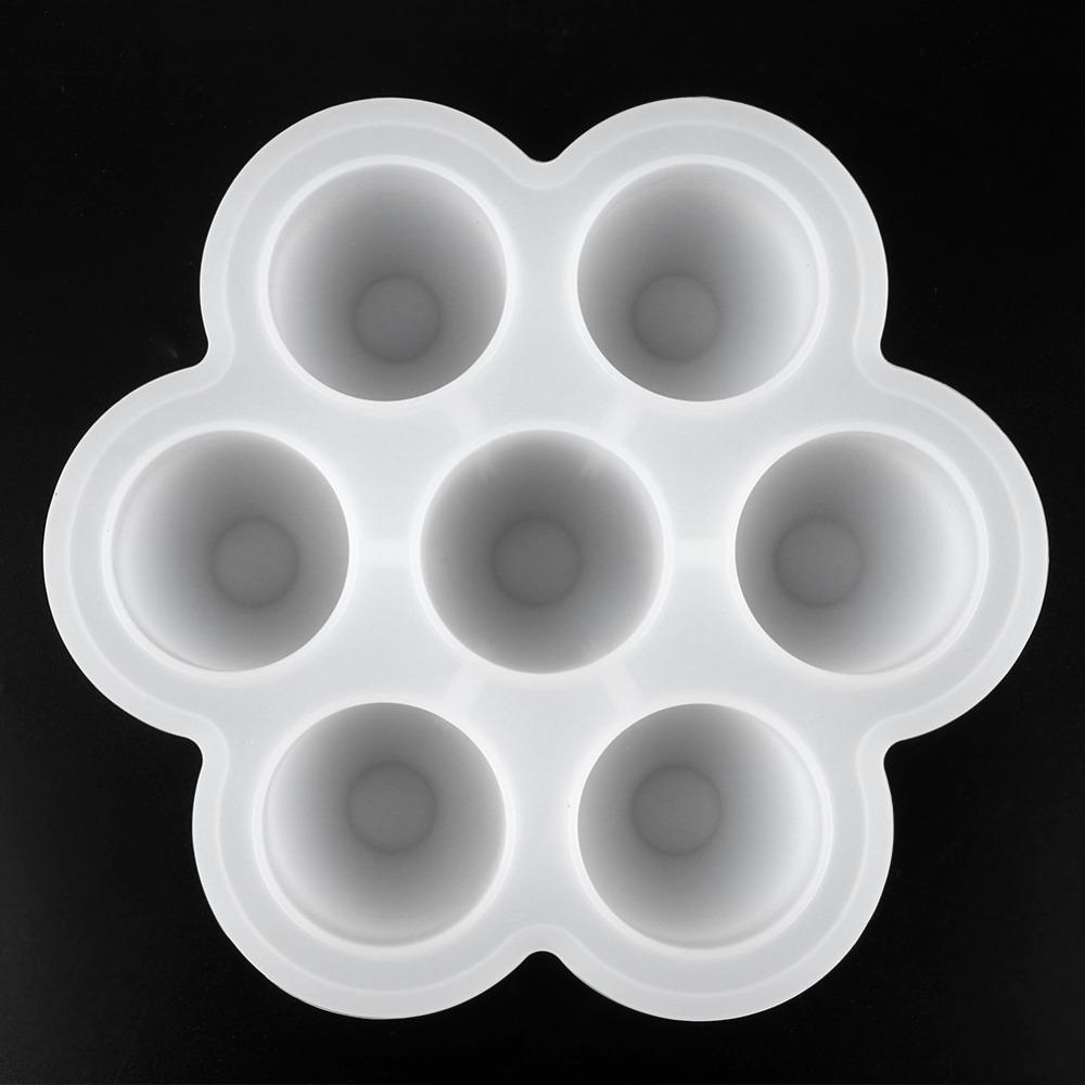 7 Hole Baking Utensil Flower Shape Food Storage Container Durable Ice Mold Tray Refrigerator