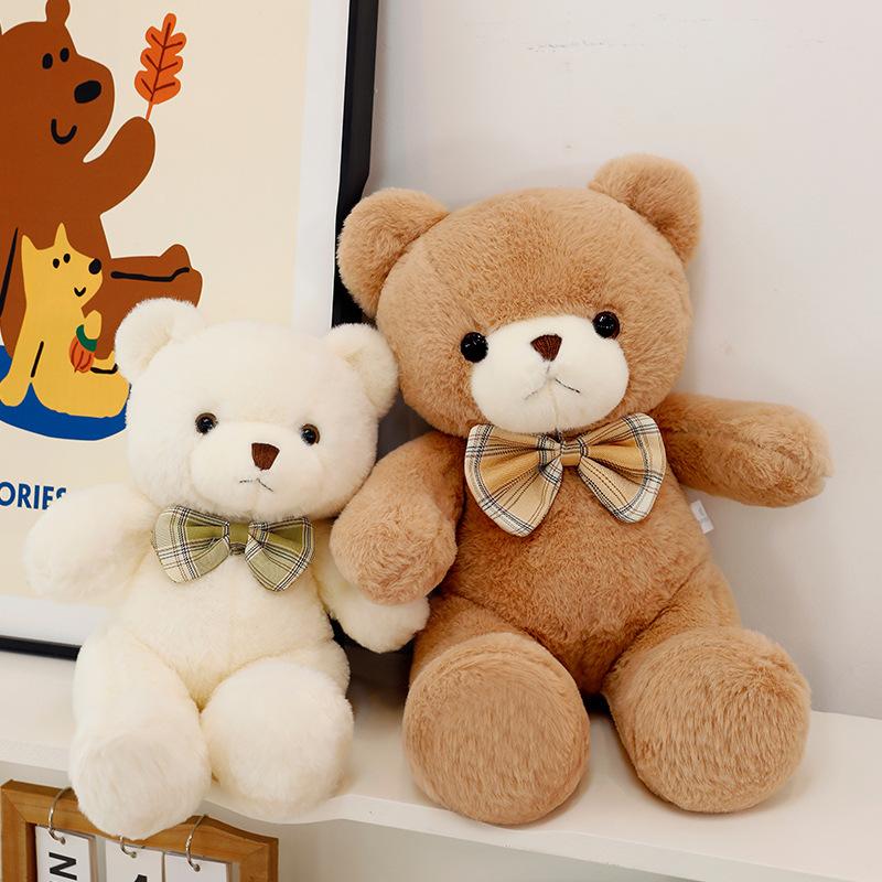 Bow Bear Doll Plush Toy for Children's Birthday Gift, New Bear Doll Throw Pillow for Gift