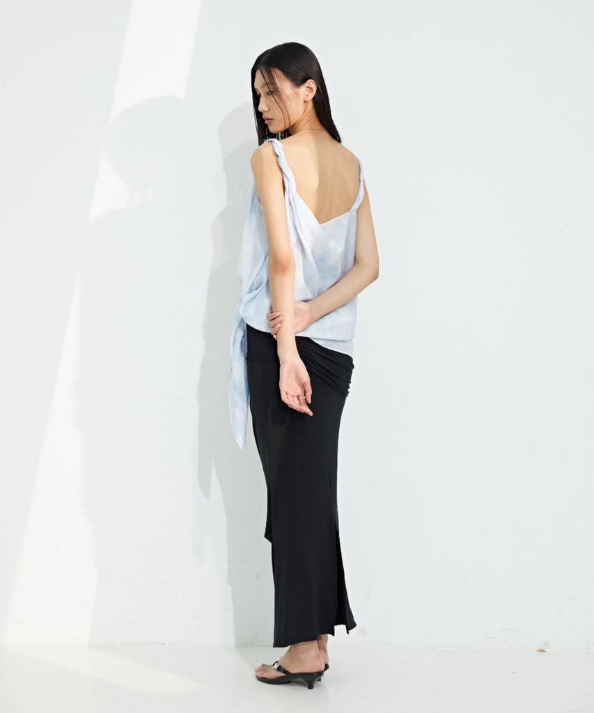 MONDAYFLOW Jersey Fluid Skirt_Black