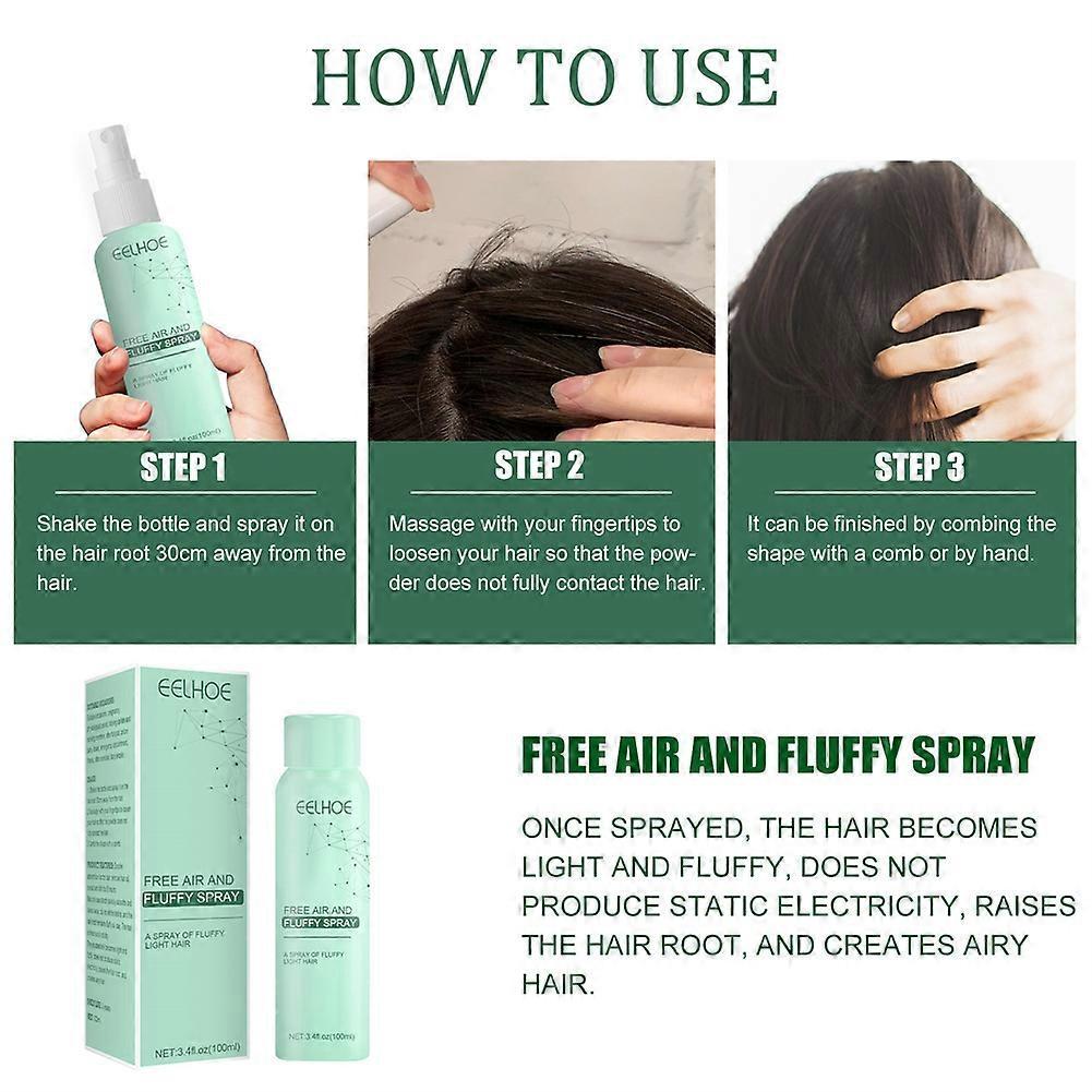 3Pcs Professional Oil Control No-wash Hair Fluffy Spray Lazy Hair Styling Dry Shampoo Hair Voluming Spray