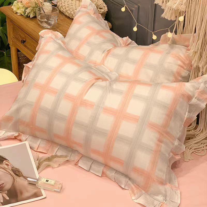 A Pair of Pure Cotton Pillowcases Spring and Autumn Large Size