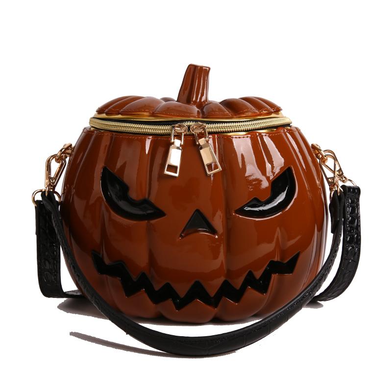 2025 Halloween New Fashion Barrel-Shaped Glossy PU Shoulder & Crossbody Bags Solid Creative Stylish Design Handbags for Women