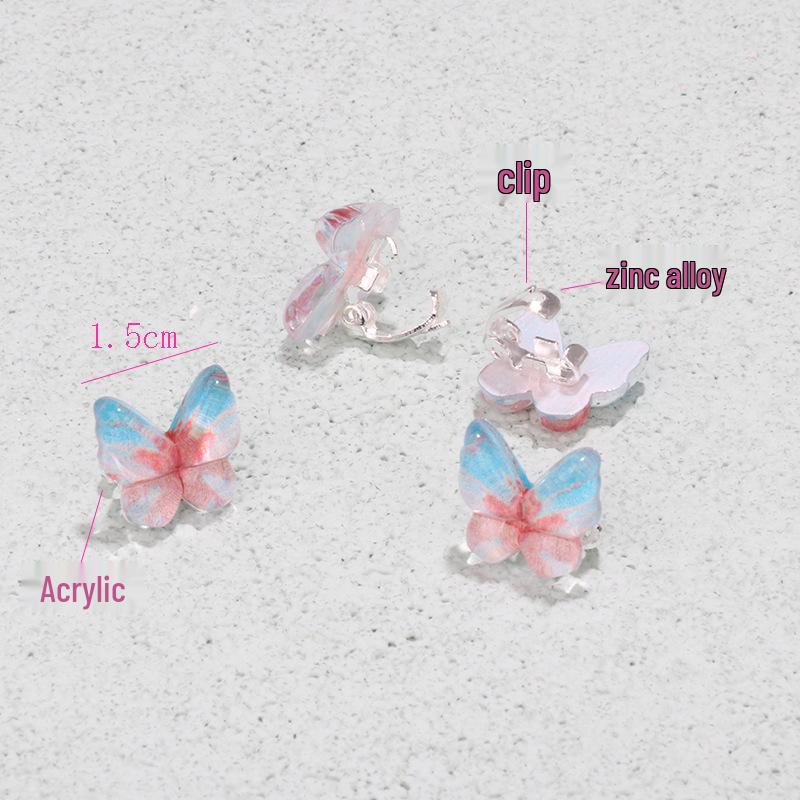 Korean Sweet Butterfly Bean Pod Mini Hair Clips for Girls: Princess Braided Pigtail Decoration