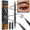Two-in-one Liquid Eyebrow Pencil Eyebrow Pencil Makeup, Create Natural Wild Eyebrows, Natural Flow for Beginners