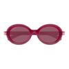 Gucci Gucci Temples Injection Molded Plastic Oval Sunglasses Women's Red