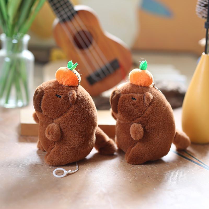 Plush Capybara Stuffed Toy With Wiggling Tail For Kids Gift And Decor Bag