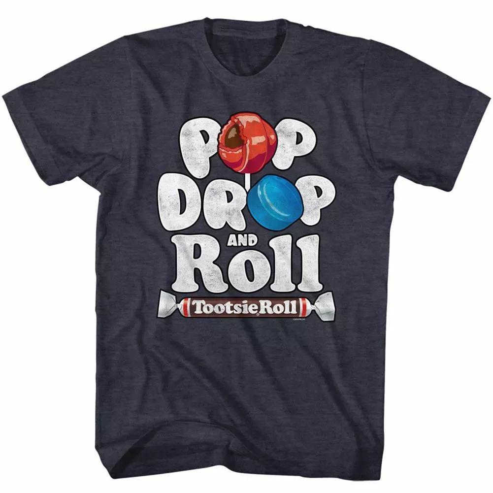 

Tootsie Roll Popdroproll Navy Heather T Shirt XXXXL