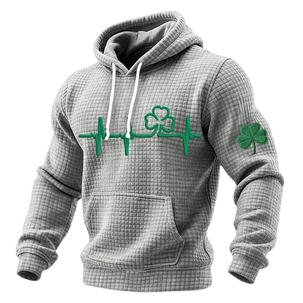 Men Irish  Casual  Graphic  Knit Pullover Casual Shirt Holiday Outfit