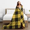 Soft Blanket Girls Boys Picnic Yellow Tartan Throw Blanket  Flannel Bedspread For Home Decor Novelty Sofa Bed Cover