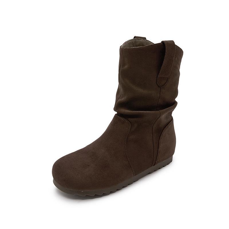 

Кожаные большие желтые ботинки женские 2025 зима новые на толстой подошве женские ботинки универсальные ботфорты повседневные ретро короткие ботинки тонкие ботинки 40