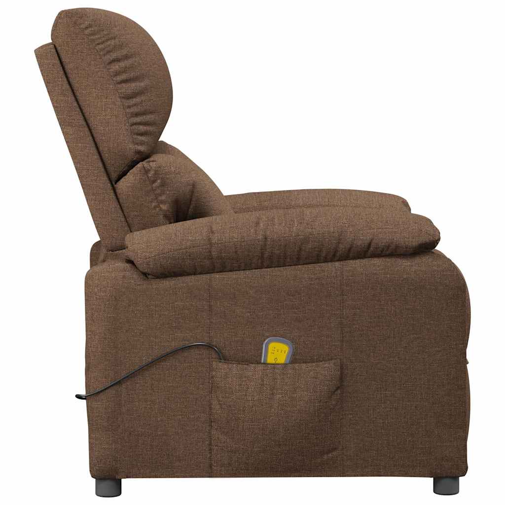 Massage Chair Brown Fabric