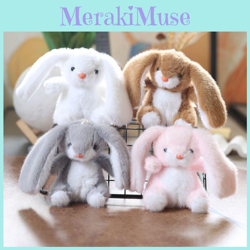 Plush Cute Rabbit Toy Keychain Pp Cotton Stuffed Bag Decor Gift For Kids Girls