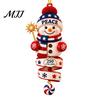Indoor Outdoor Festive Decor 2026 Patriotic Snowman Christmas Ornament, Acrylic Hanging for Tree, Tree Ornament Holiday Pendant Home Party Accessory