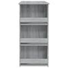 Vidaxl Bartisch mit Regalen, Sonoma Eiche Grau, 102X50X103,5 Cm