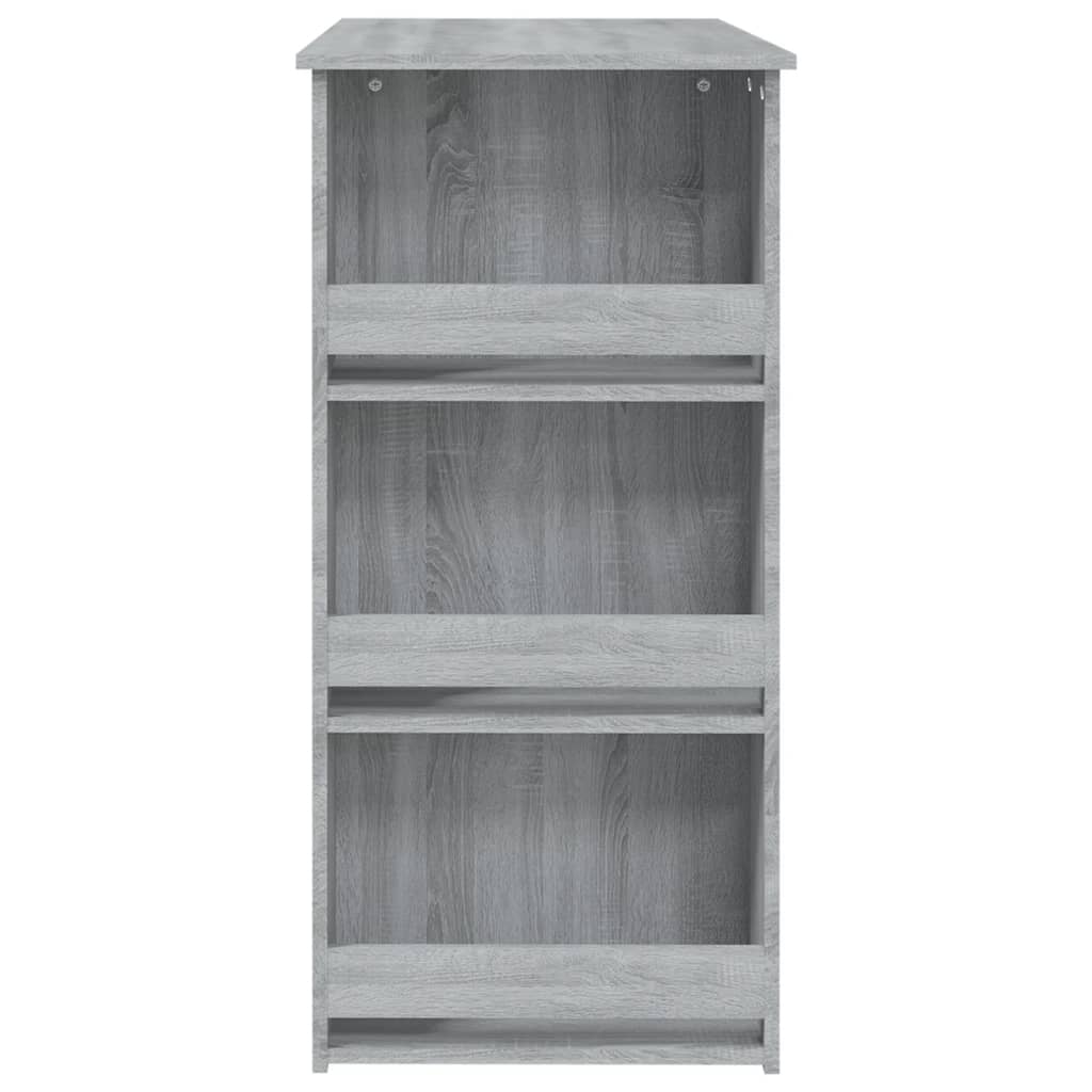 Vidaxl Bartisch mit Regalen, Sonoma Eiche Grau, 102X50X103,5 Cm