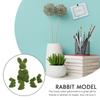 5 Pcs Moss Rabbit Decor Spring Bonsai Garden Ornament Bunny Statue Foam Adornment Easter Scene Layout Outdoor