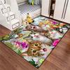 3D Cartoon Anime Cute Cat Customizable Flannel Carpet Living Room Bedroom Decoration Bathroom Kitchen Anti Slip Game Area Carpet