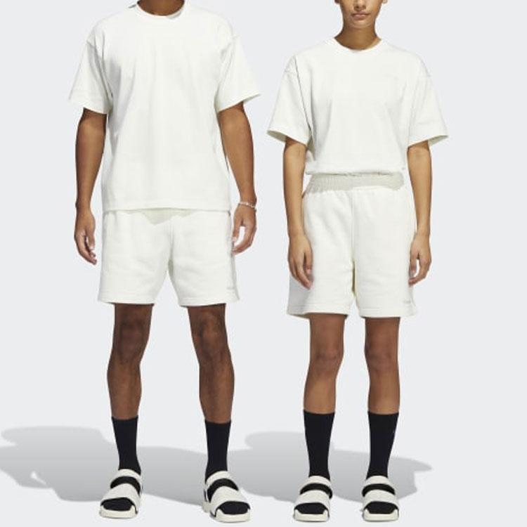 Adidas Originals Trefoil X Pharrell Williams Solid Elastic Waist Shorts Unisex Bottoms White HF9932