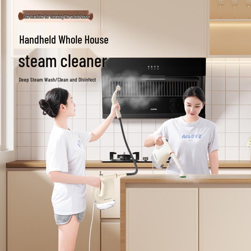 Compact High-Pressure Steam Cleaner for Household Kitchen and Whole Home Stain Removal