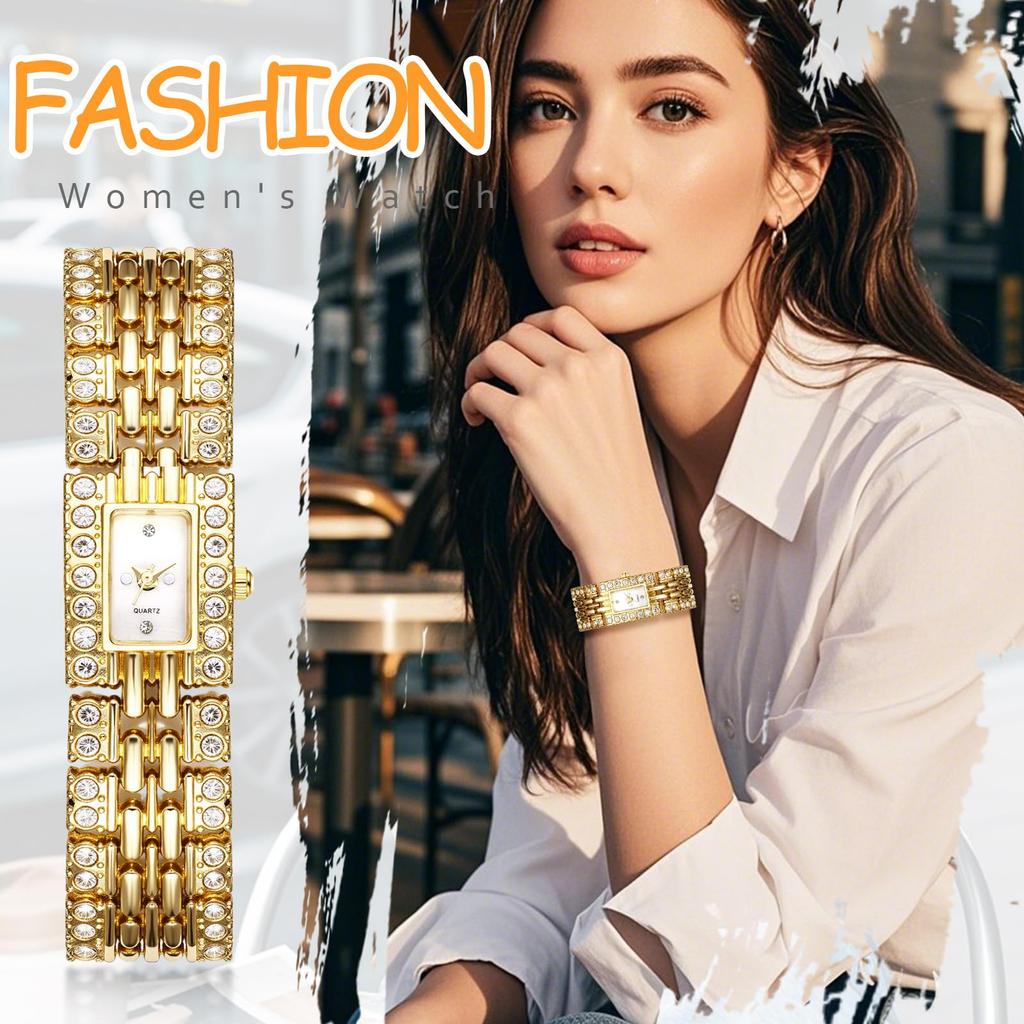 Square Watch Waterproof Diamond Removable Quartz Watch Popular Nice Design Zirconia Analog Cute Birthday Anniversary Christmas Day Gift for Her
