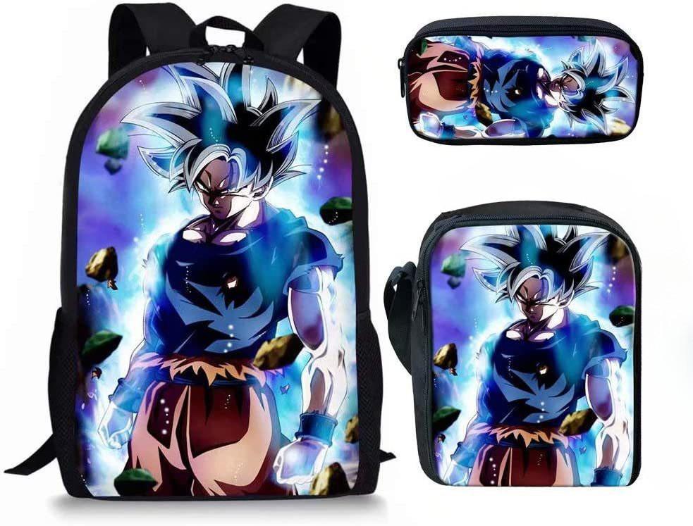 Dragon Ball Z Backpack Set With Waterproof Oxford Cloth For School Kids