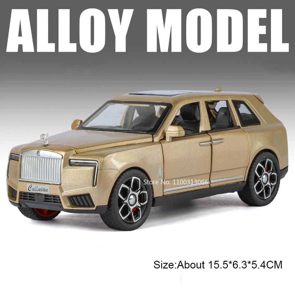 

1:32 Rolls Royce Cullinan Wraith Cars Alloy Model Toy Rubber Tires Vehicles Wheel Pull Back Miniature Car Perfect Gifts for Kids