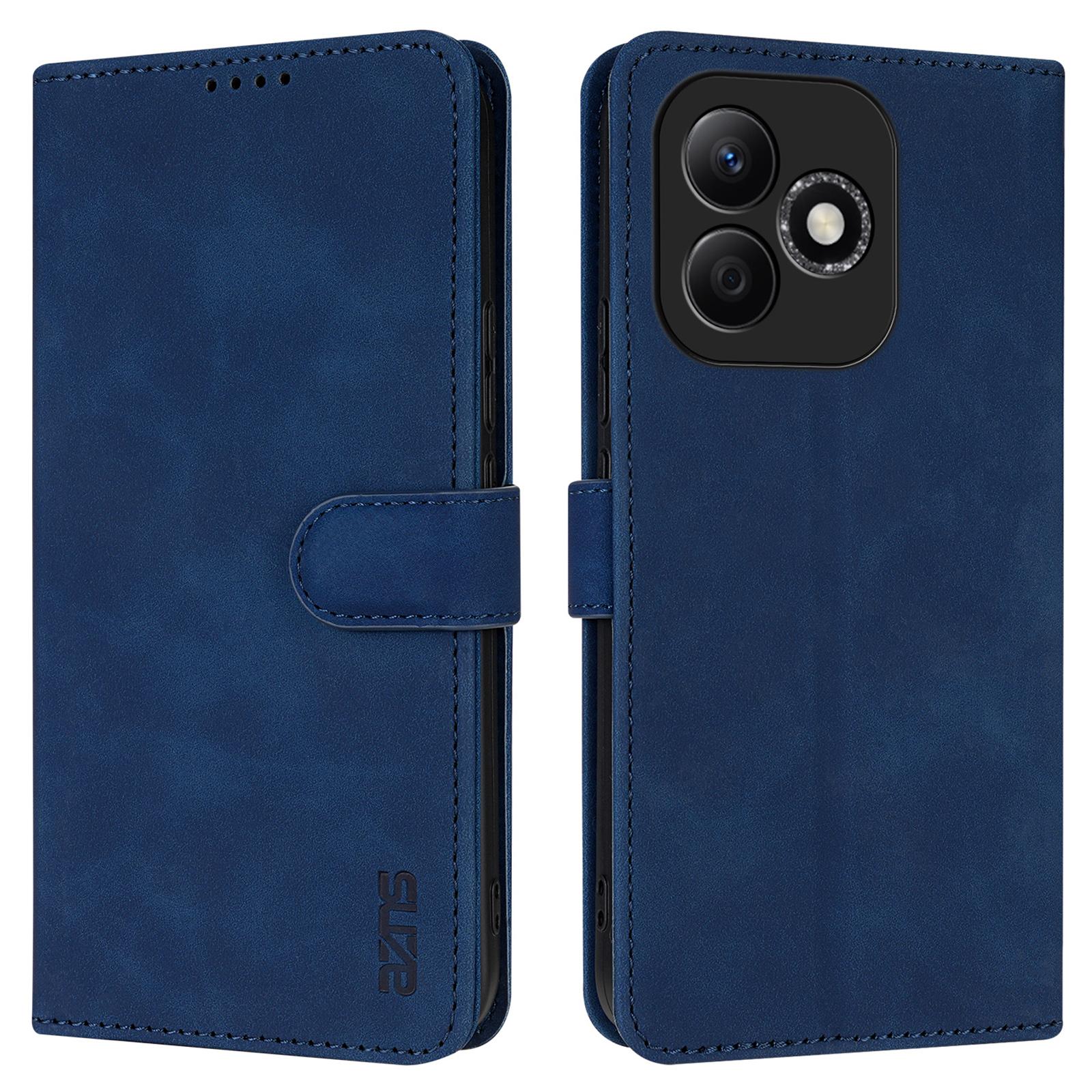 

AZNS For Honor X60i 5G Case PU Leather Wallet Phone Cover Blue