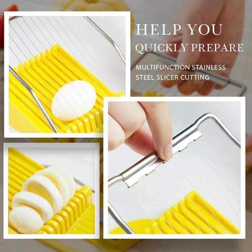 Stainless Steel Lunch Meat Slicer Fruit Cutter Egg Slicer Sectioner Cutter Mold Ham Cheese Slicer Manual Vegetable Cutter Tool