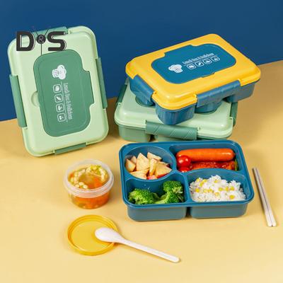 Bento Lunch Box with Leakproof Sauce Box Multi-Compartment Snack Box Meal Prep Containers for School Office Picnic