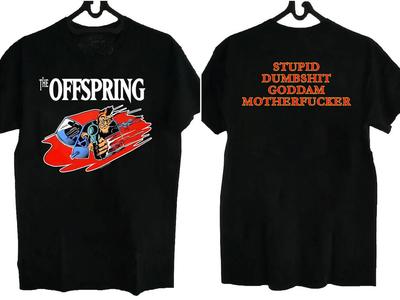 Vtg Hudební kapela The Offspring Těžká Bavlna Černá S-5XL Oboustranné Tričko BL431 Unisex Tričko