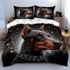Luxury Dog Pattern Bedding Set, Kid'S And Adults' Bedroom Decor, Exquisite Three-Piece Bedding Set Gift