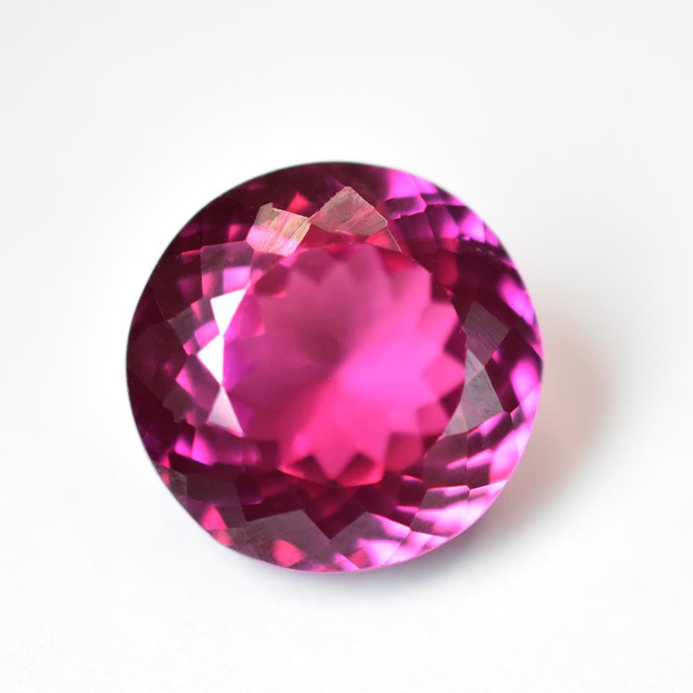 Natural Pink Tourmaline 10.65ct Round Cut Certified Loose Gemstone