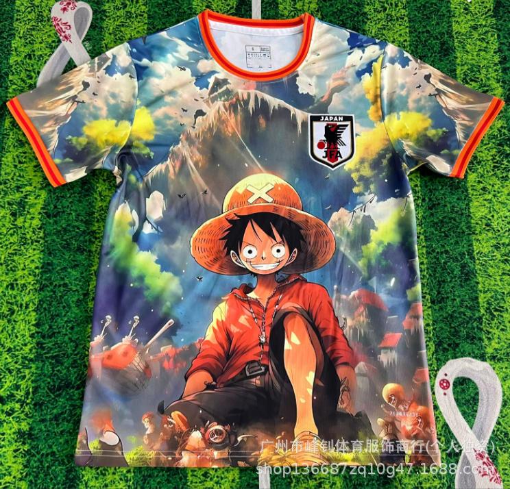 Maillot de football animé Coupe du Monde 2026, maillot thème dessin animé japonais, maillot de sport respirant pour l'entraînement