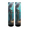 Myth Mermaid Retro Casual Socks Creative Happy Hip Hop Socks Soft Breathable Crew Socks Suitable for Sports Outdoor Travel Party