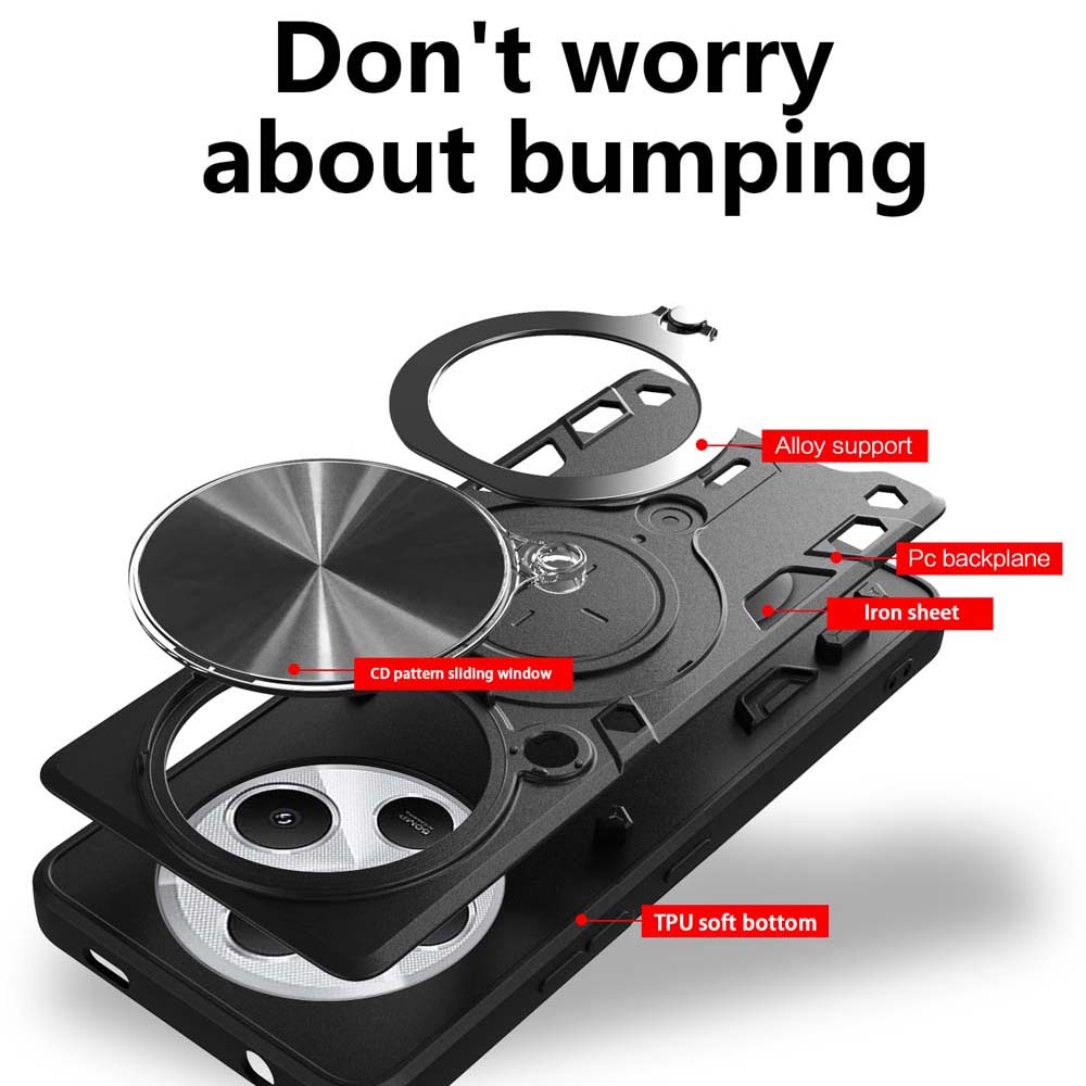 Magsafe Magnetic Camera Protection Case For Redmi 14C Armor Hybrid Metal Ring Back Cover For Redmi A3