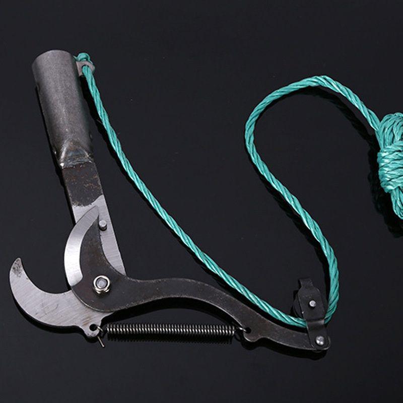 High-Altitude Labor-Saving Pruning Shears with Rope and Single Pulley for Tree Branches, Black