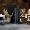 Halloween Bookends Witch Hand Book End Gothic Home Decor for Shelves Desktop Scary Witch Hands Holding Figurine Book Stand Halloween Room Decor