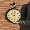 Orologio Bicolore Stile Victoria London Railway Decorazione Murale Industriale Rustica Regalo