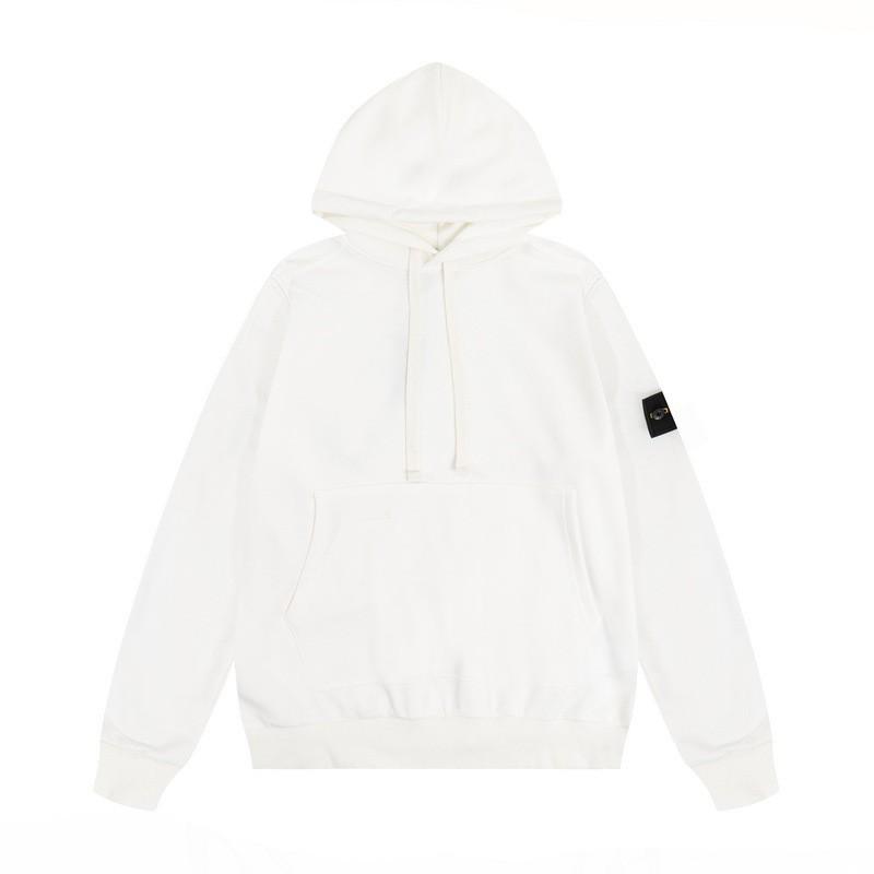 Classic Stone Island Solid Color Crewneck Sweatshirt Badge Long Sleeve Loose Fit Couples