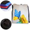 Sonnenblume Ukraine Flagge Schmetterling Ukrainische Flagge T-Shirt Herren Kurzarm Lässig Baumwolle O-Ausschnitt Sommer Kurzarm T-Shirts
