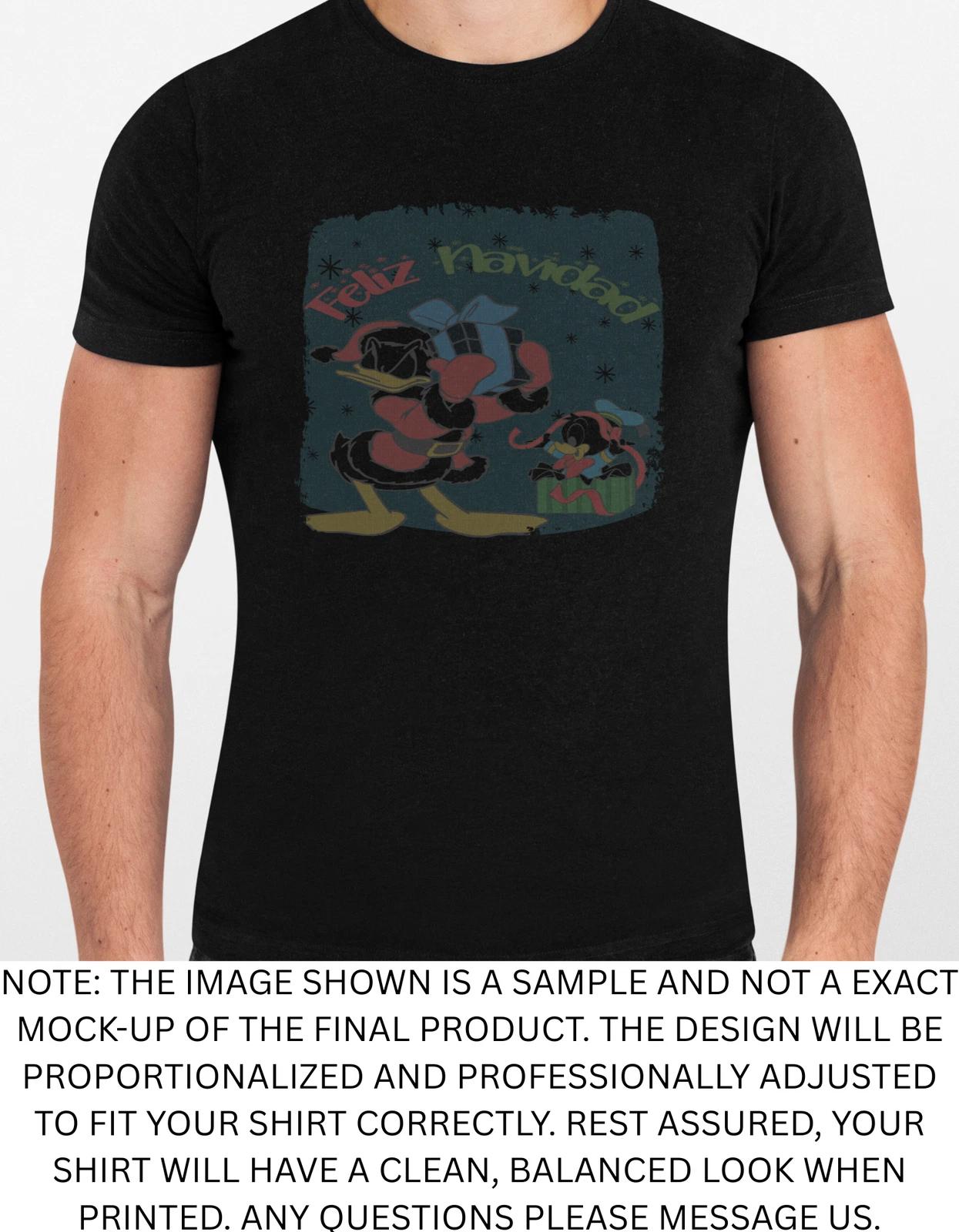 Men s and Women s T-shirts Christmas Classic Cartoon Donald Duck Graphic M