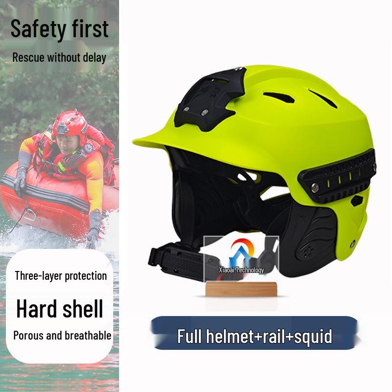 Marine Safety Helmet: Breathable, Impact-Resistant Full Face Protection for Water Sports and Flood Area Rescue.