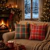 Festive Cushion Pillowslip Plaid Throw Pillow Cover Christmas Pillow Cover  Home Decor