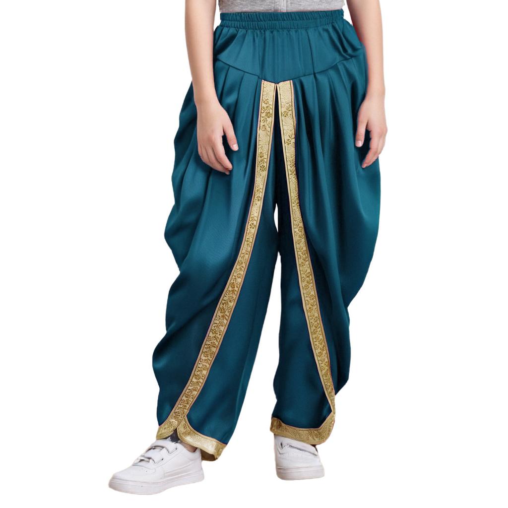Pantaloni Dhoti in Raso da Ragazzo Casual con Elastico in Vita Drappeggiati Ampi Pantaloni a Tema Halloween Festa in Maschera