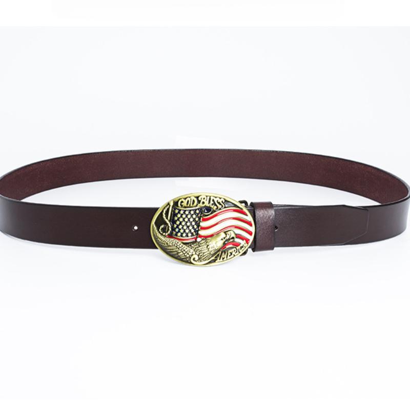 Bronz Nokta Boya Kartal Tokalı Kemer Amerikan Bayrağı Moda Bayrağı Kemer