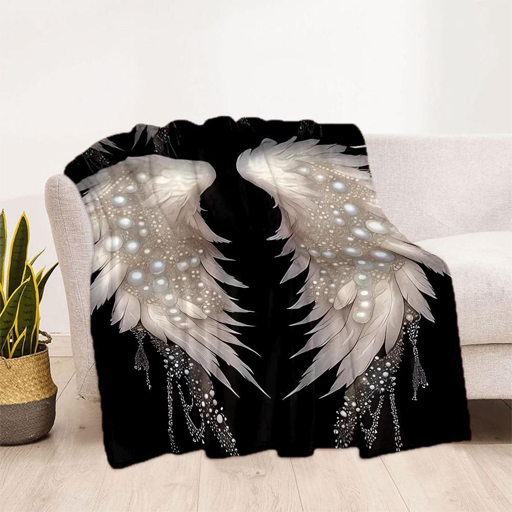 1pc Angel Wings Blanket Comfortable Soft Lightweight All Season Multi Purpose Blanket for Travel Camping Picnics Sofa Office Bed Living Room Gift