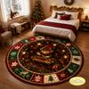 Christmas Patterned Flat-Weave Rug 3D Visual Bedroom And Living Room Easy-To-Clean Sofa Coffee Table Blanket Home Decor